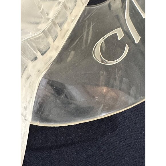 Gucci Sz 40 / US 10 Logo Transparent Clear Chunky Mule Sandals Block Heel Slides - Picture 15 of 16